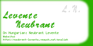 levente neubrant business card